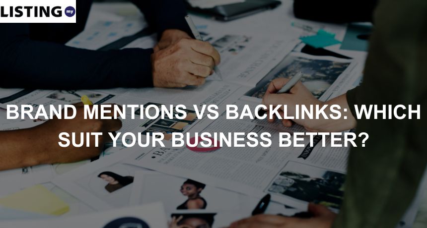 Photo of colleagues brainstorming, planning for their brand and deciding whether to focus on mentions or backlinks.
