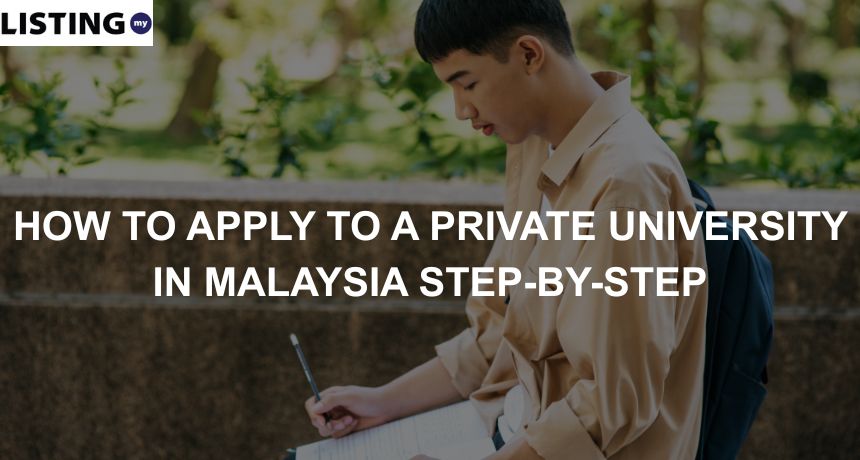 Photo of a student writing on a paper. This represents how to apply to a private university in Malaysia