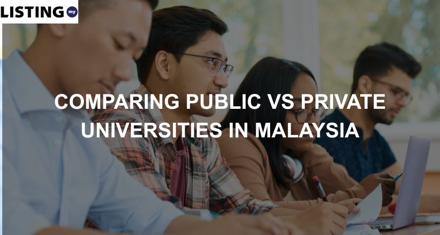 Students studying in a uni, representing public vs private universities in Malaysia