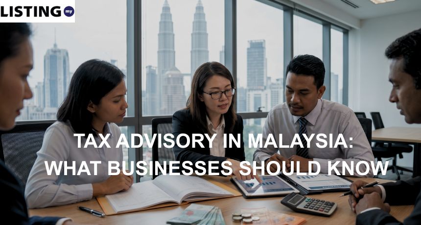 A diverse business team, including a Malaysian man and woman, analyzing charts in an office with Kuala Lumpur views.