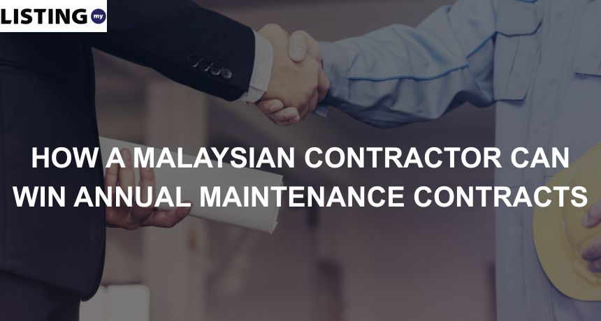 A businessman and contractor shaking hands