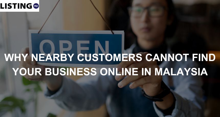 Photo of a business with an employee putting up an 'Open' sign, representing 'Why Nearby Customers Cannot Find Your Business Online'.