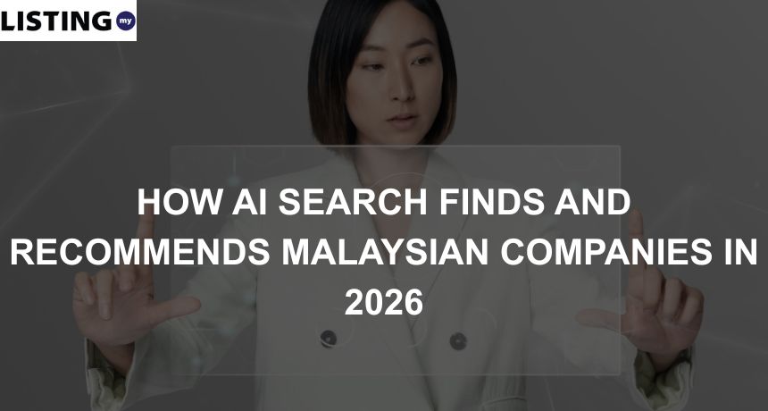 Photo of a woman manipulating a virtual search window, representing AI search