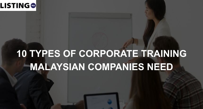 A lady conducts corporate training