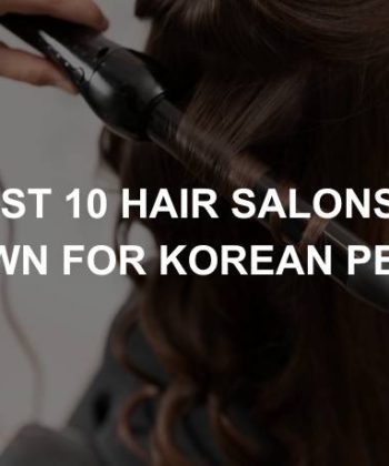 malaysian woman receiving korean perm hair treatment from stylist