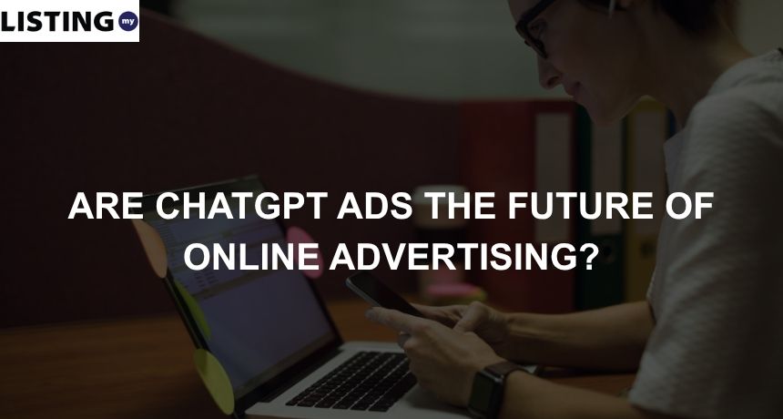Photo of a woman checking her ChatGPT ads