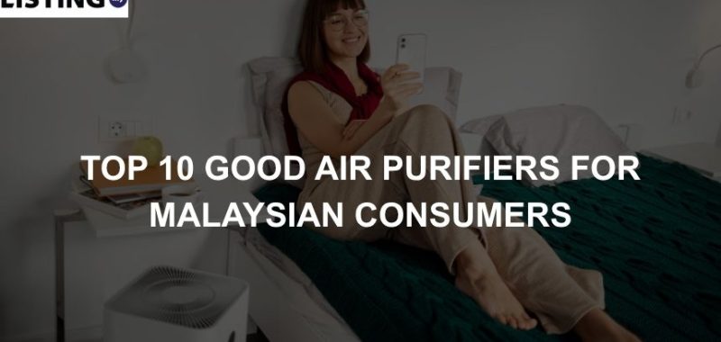 Photo of a lady using an air purifier in her room